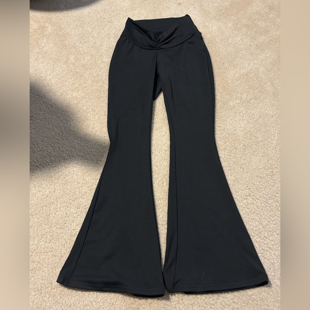 Elegant Black Flared Women's Leggings